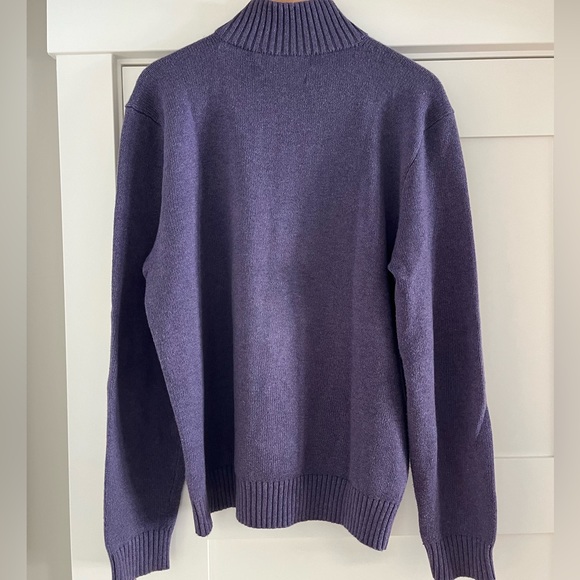Men’s Polo Ralph Lauren Purple Quarter-zip Sweater - Picture 3 of 4